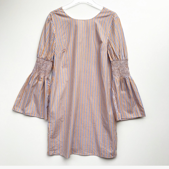 Anthropologie Maeve Striped Shift Dress Flare M - Picture 1 of 7
